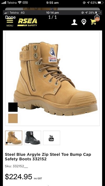 steel blue work boots sale